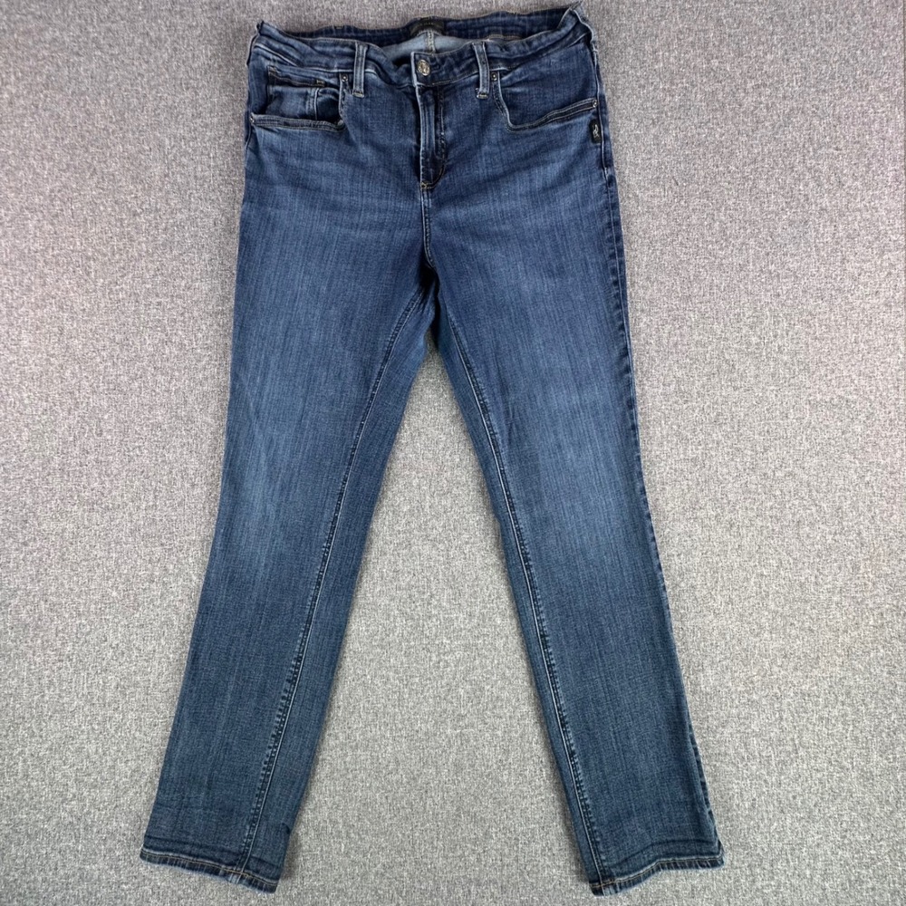 Silver Jeans Co. Jeans Womens W33 Beau Blue Slim Boyfriend L27348EGX406 Stretch